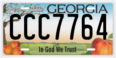 GA license plate CCC7764