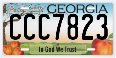 GA license plate CCC7823