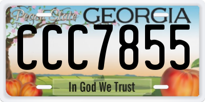 GA license plate CCC7855