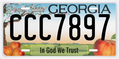 GA license plate CCC7897