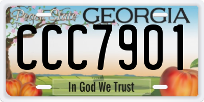 GA license plate CCC7901