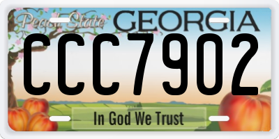 GA license plate CCC7902