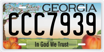 GA license plate CCC7939