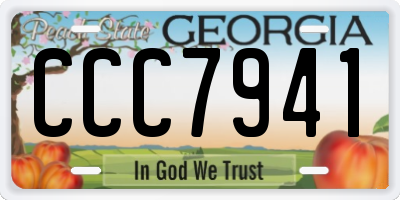 GA license plate CCC7941