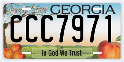 GA license plate CCC7971