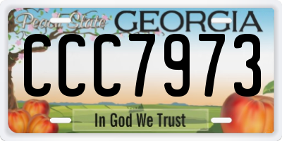 GA license plate CCC7973