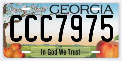GA license plate CCC7975