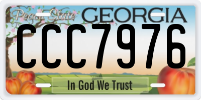 GA license plate CCC7976