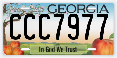 GA license plate CCC7977