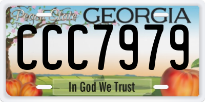 GA license plate CCC7979