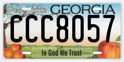 GA license plate CCC8057