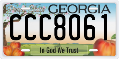 GA license plate CCC8061