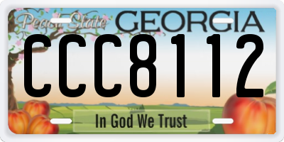 GA license plate CCC8112