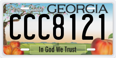 GA license plate CCC8121