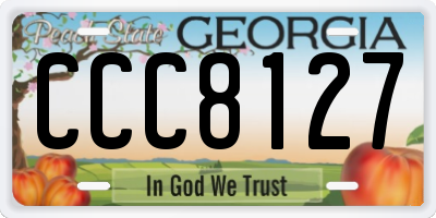 GA license plate CCC8127