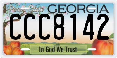GA license plate CCC8142
