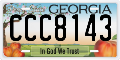 GA license plate CCC8143