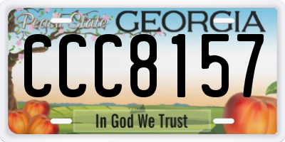 GA license plate CCC8157