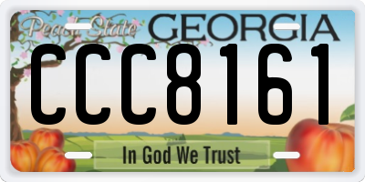 GA license plate CCC8161