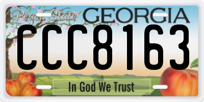 GA license plate CCC8163
