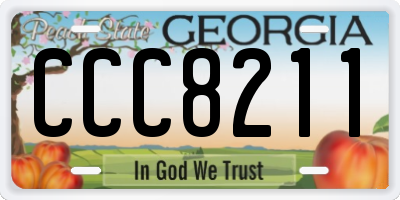 GA license plate CCC8211