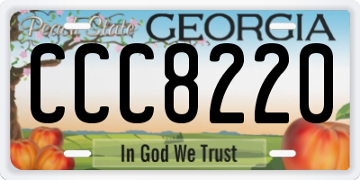 GA license plate CCC8220