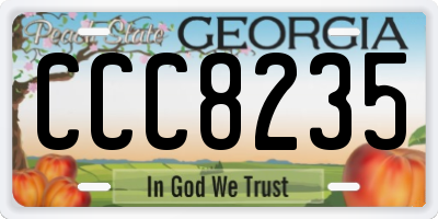 GA license plate CCC8235