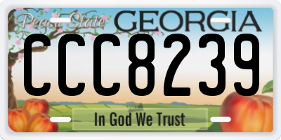 GA license plate CCC8239
