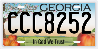 GA license plate CCC8252