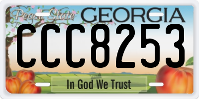 GA license plate CCC8253