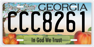 GA license plate CCC8261