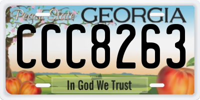GA license plate CCC8263