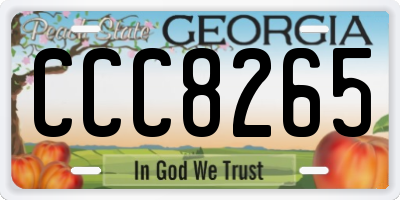 GA license plate CCC8265