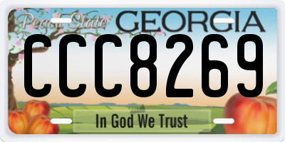 GA license plate CCC8269