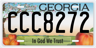 GA license plate CCC8272