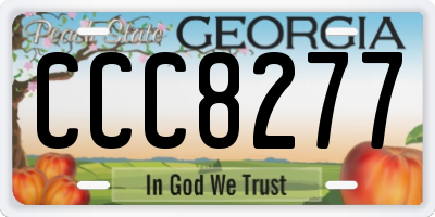 GA license plate CCC8277