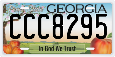 GA license plate CCC8295