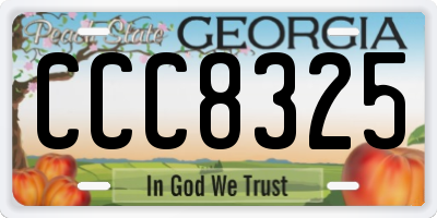 GA license plate CCC8325
