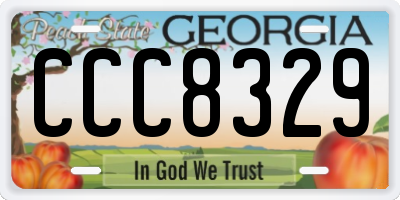 GA license plate CCC8329