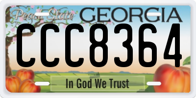 GA license plate CCC8364