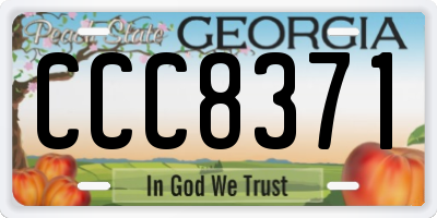 GA license plate CCC8371