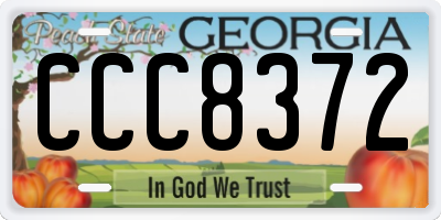 GA license plate CCC8372