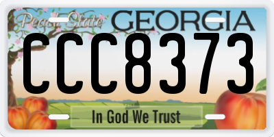 GA license plate CCC8373