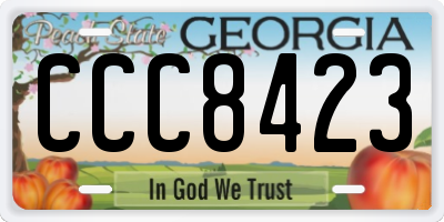 GA license plate CCC8423
