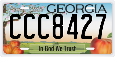 GA license plate CCC8427