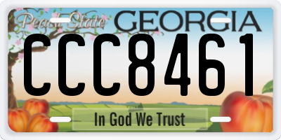 GA license plate CCC8461