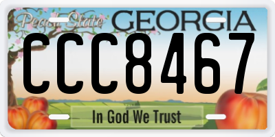 GA license plate CCC8467