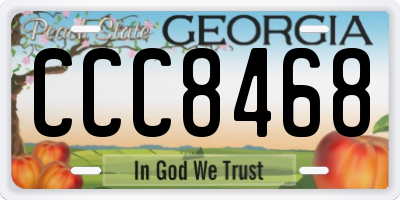 GA license plate CCC8468
