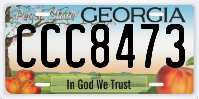 GA license plate CCC8473