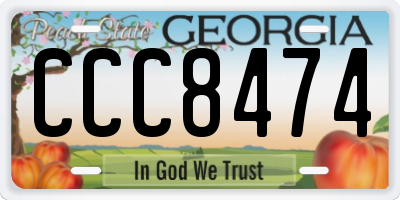 GA license plate CCC8474